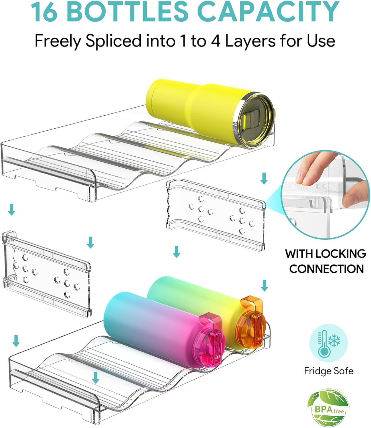 4 Tier Water Bottle Organizer