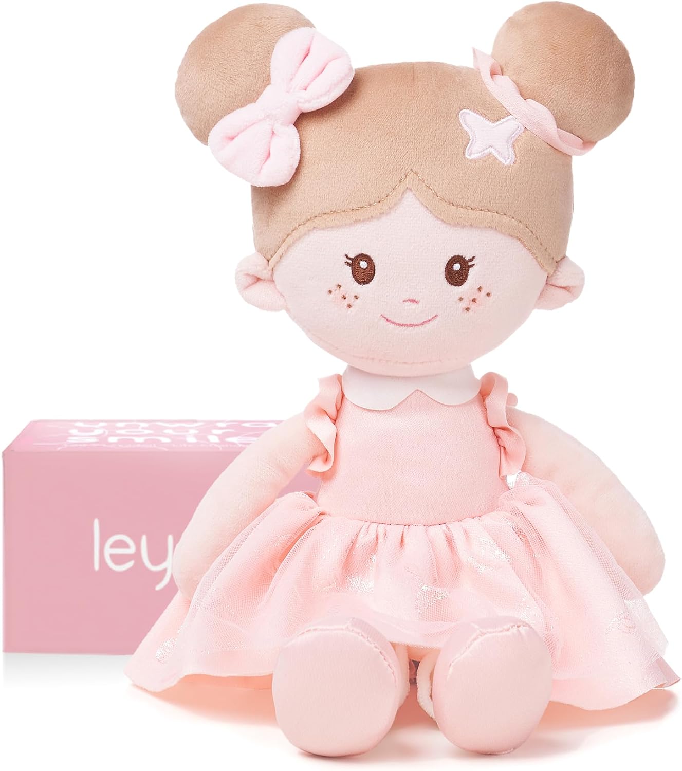 Soft Baby Doll Toys (12''), My First Baby Rag Doll for 1 Year-Old Girl Birthday Gift, Leya Doll Christmas Plush Toys Gift for Toddler Kids Infants -Butterfly Girl