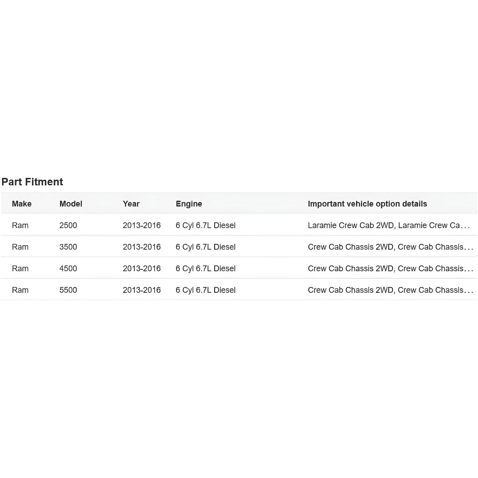 Dodge Ram 6.7 Liter Diesel Fuel Filter Water Separator Set Moparketa