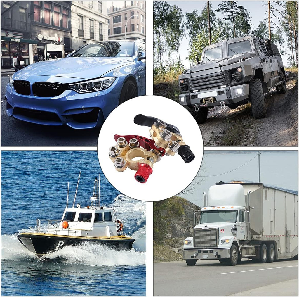 Car Battery Terminal 2 Pcs 4 Way