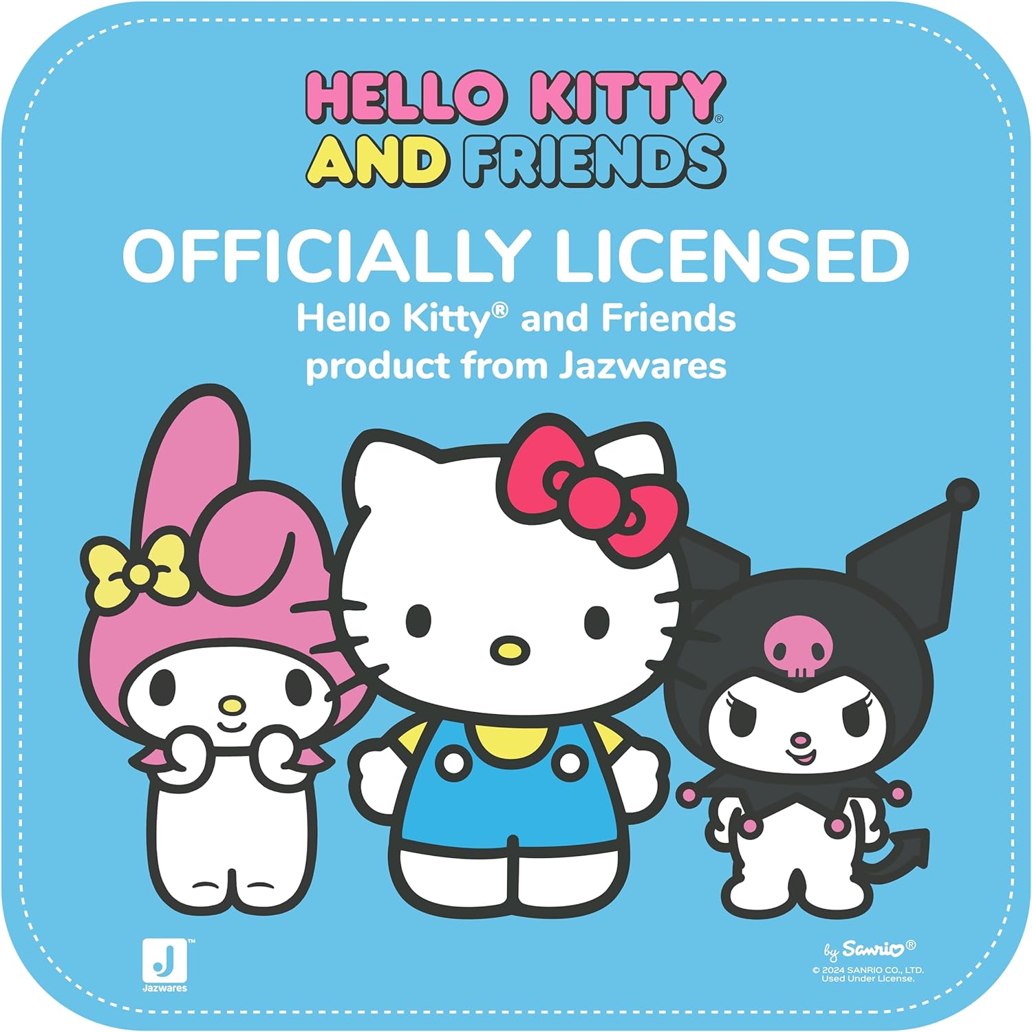 Hello Kitty and Friends Series 2, My Melody 8-inch Punks Plush - Officially Licensed Sanrio Product from Jazwares - Ages 6+