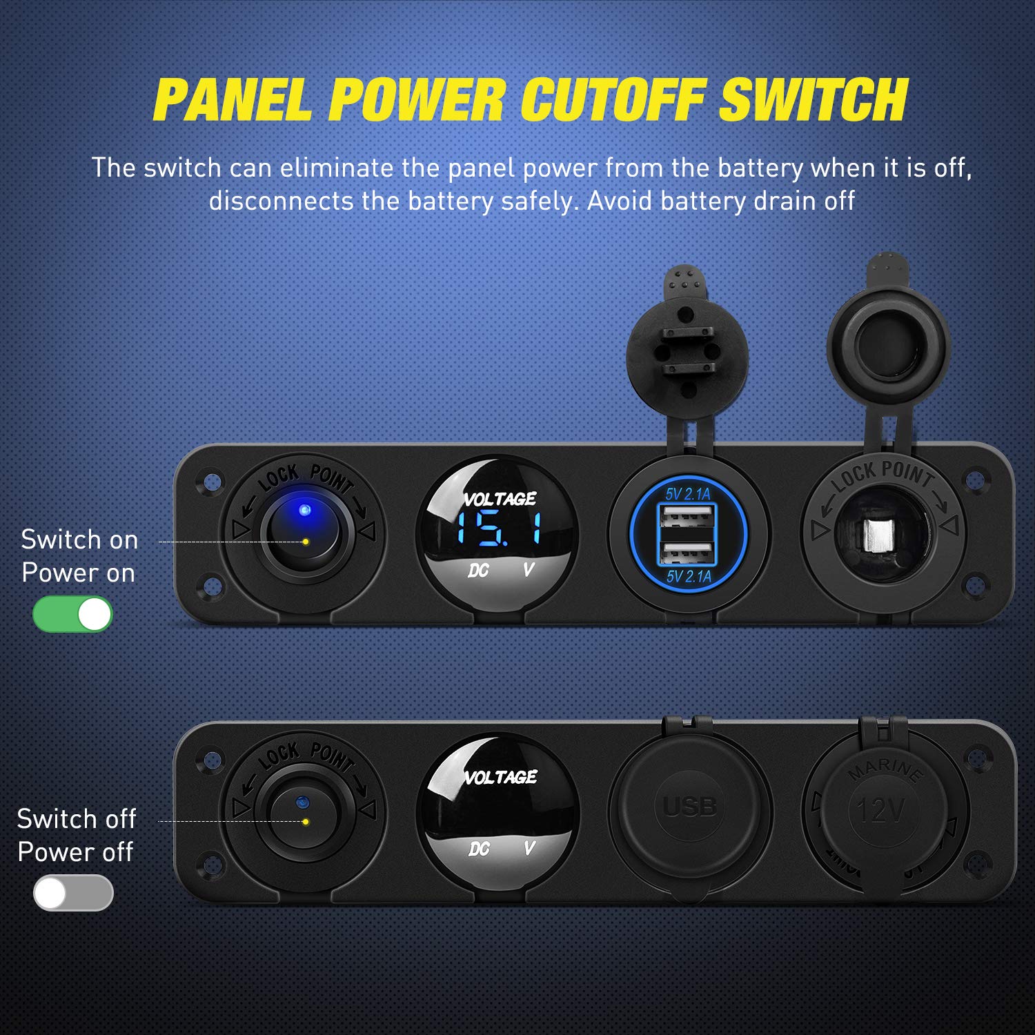 Nilight 4 in 1 ON/OFF Socket Panel