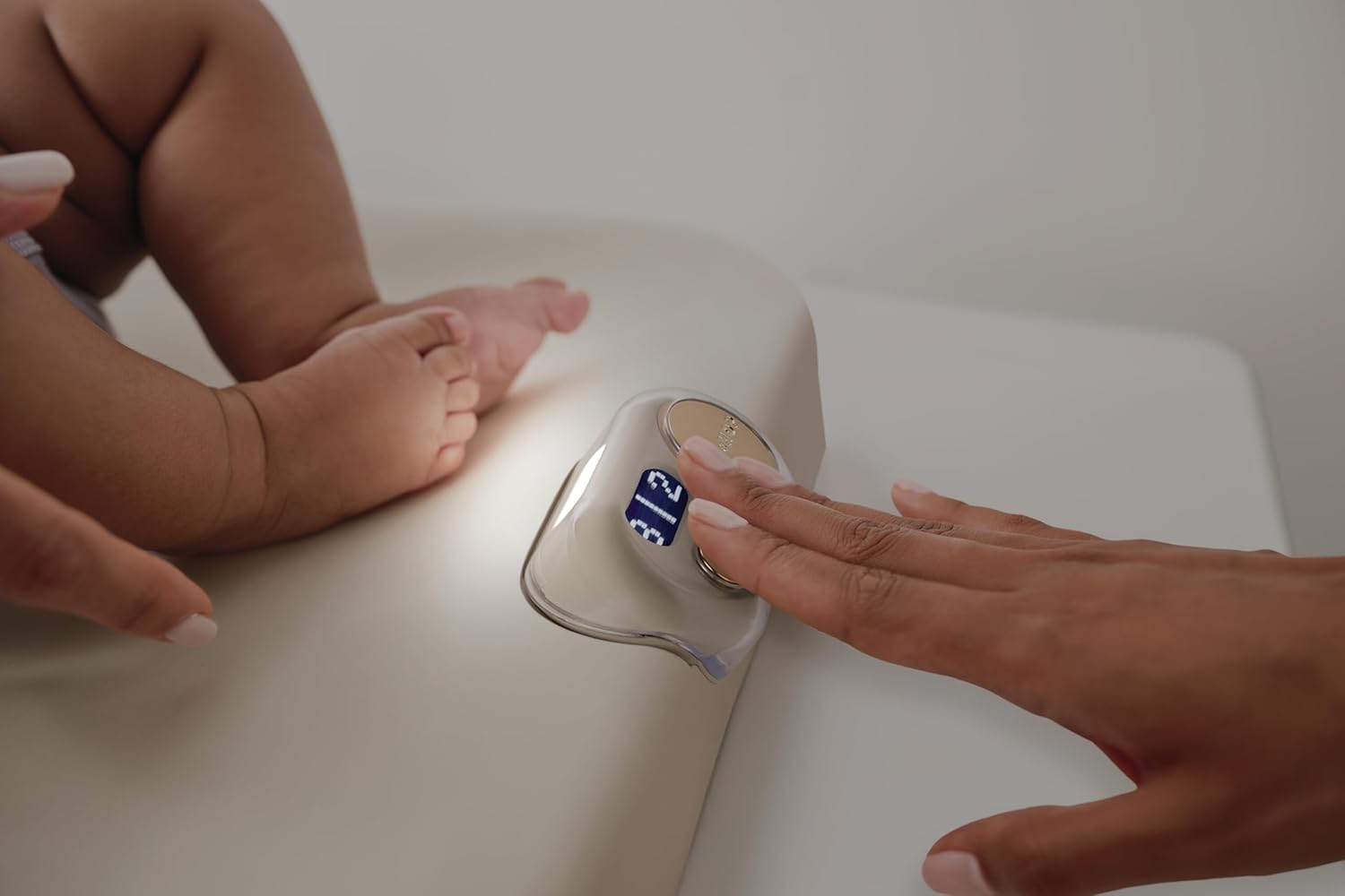 Skip Hop Baby Changing Pad Nursery Style Light-Up & Diaper Change Tracker Wipeable and Contoured with Cushioned Foam Fits Standard Changing Tables Oat