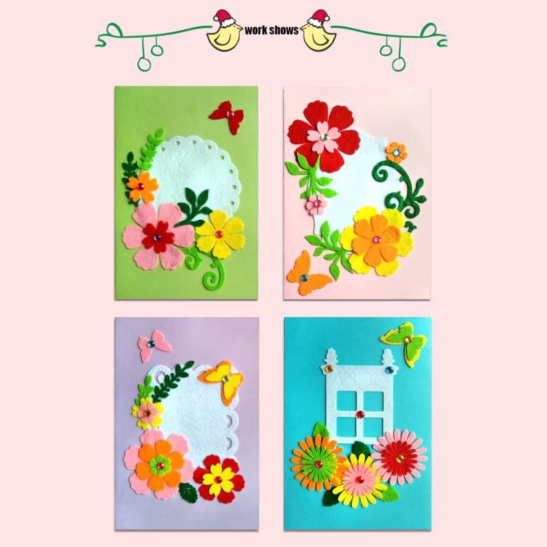 Card Making Kits DIY Handmade Greeting Card Kits for Kids, Christmas Card Folded Cards and Matching Envelopes Thank You Card Art Crafts Crafty Set Gifts for Girls & Boys