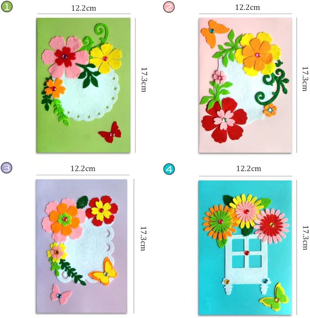 Card Making Kits DIY Handmade Greeting Card Kits for Kids, Christmas Card Folded Cards and Matching Envelopes Thank You Card Art Crafts Crafty Set Gifts for Girls & Boys