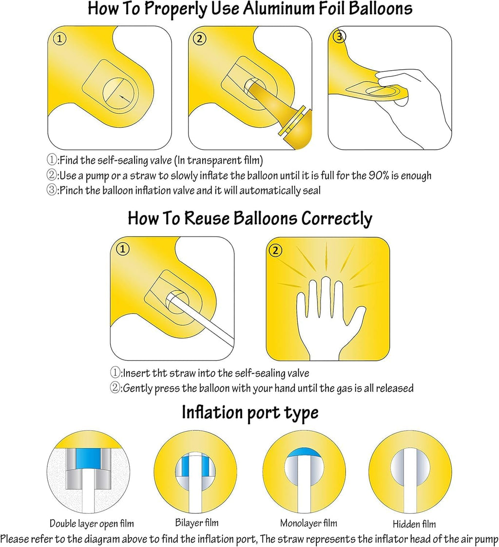 60 Pcs Gold Star Balloons Foil 26 inch Explosion Star Balloon 12 Point Mylar Balloons for New Year Wedding Birthday Baby Shower Party Decoration