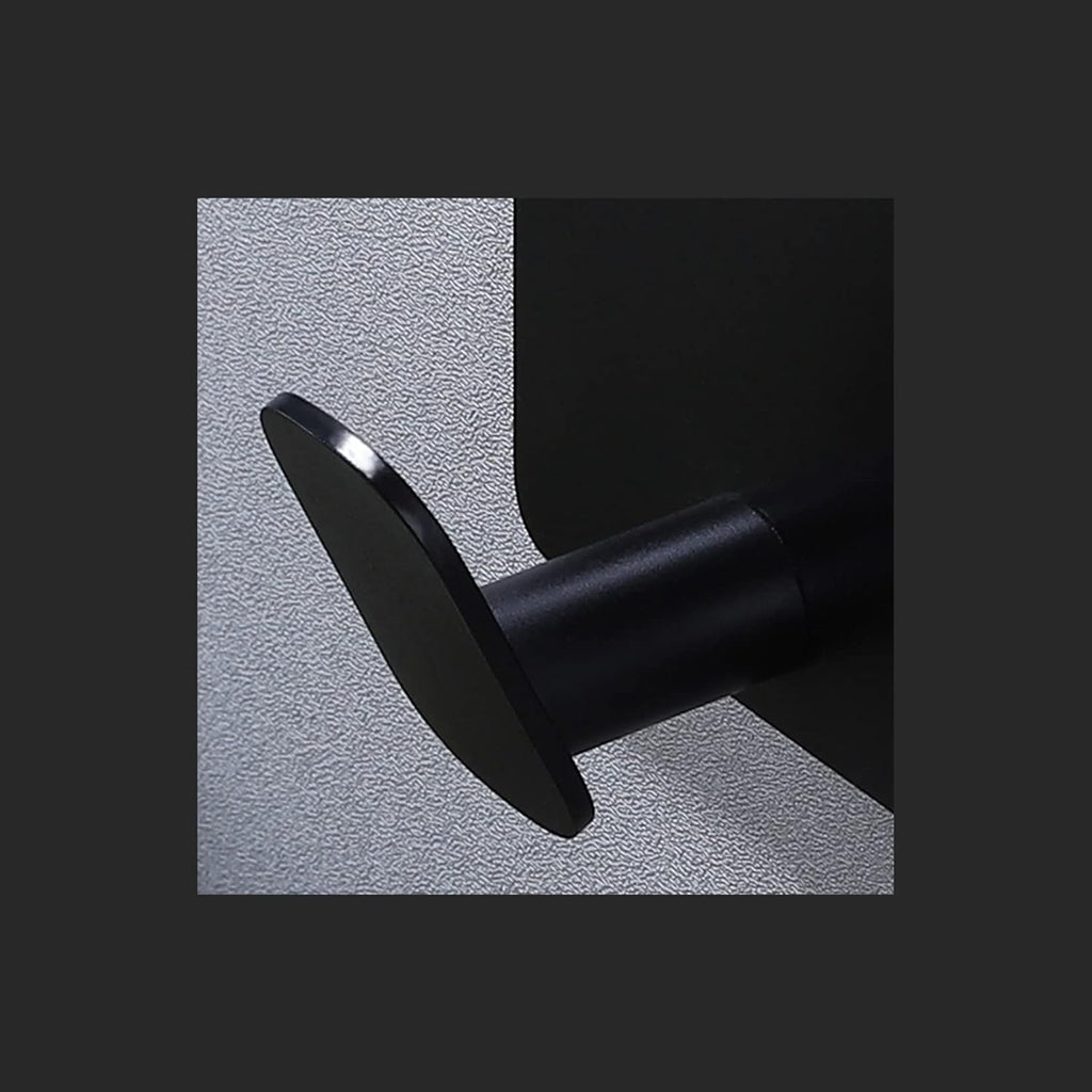 Adhesive Hooks - 4 Pack Towel/Coat Hooks Wall Hook Stick on Bathroom or Kitchen (Matte Black, Stainless Steel)