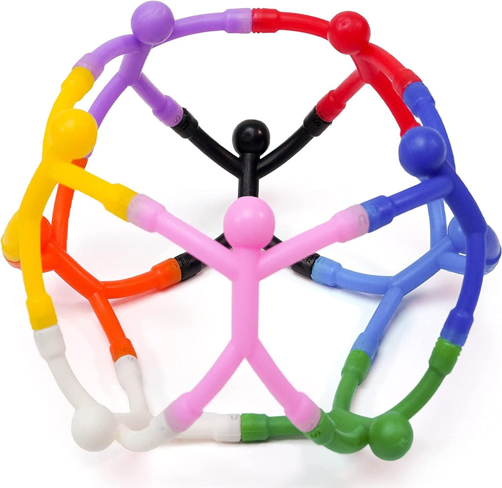 Classic Magnetic Fidget Toy Figures for Kids 3-8, Toddlers & Boys Girls | 10-Piece Solid Set for Travel, Road Trip, Desk & Stocking Stuffer Gifts.