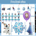 Birthday Party Supplies, Elegant Party Decorations - Snowflake Balloons, Happy Birthday Banner, Backdrop, Tablecloth, Hanging Swirl Decorations, Toppers for Adult