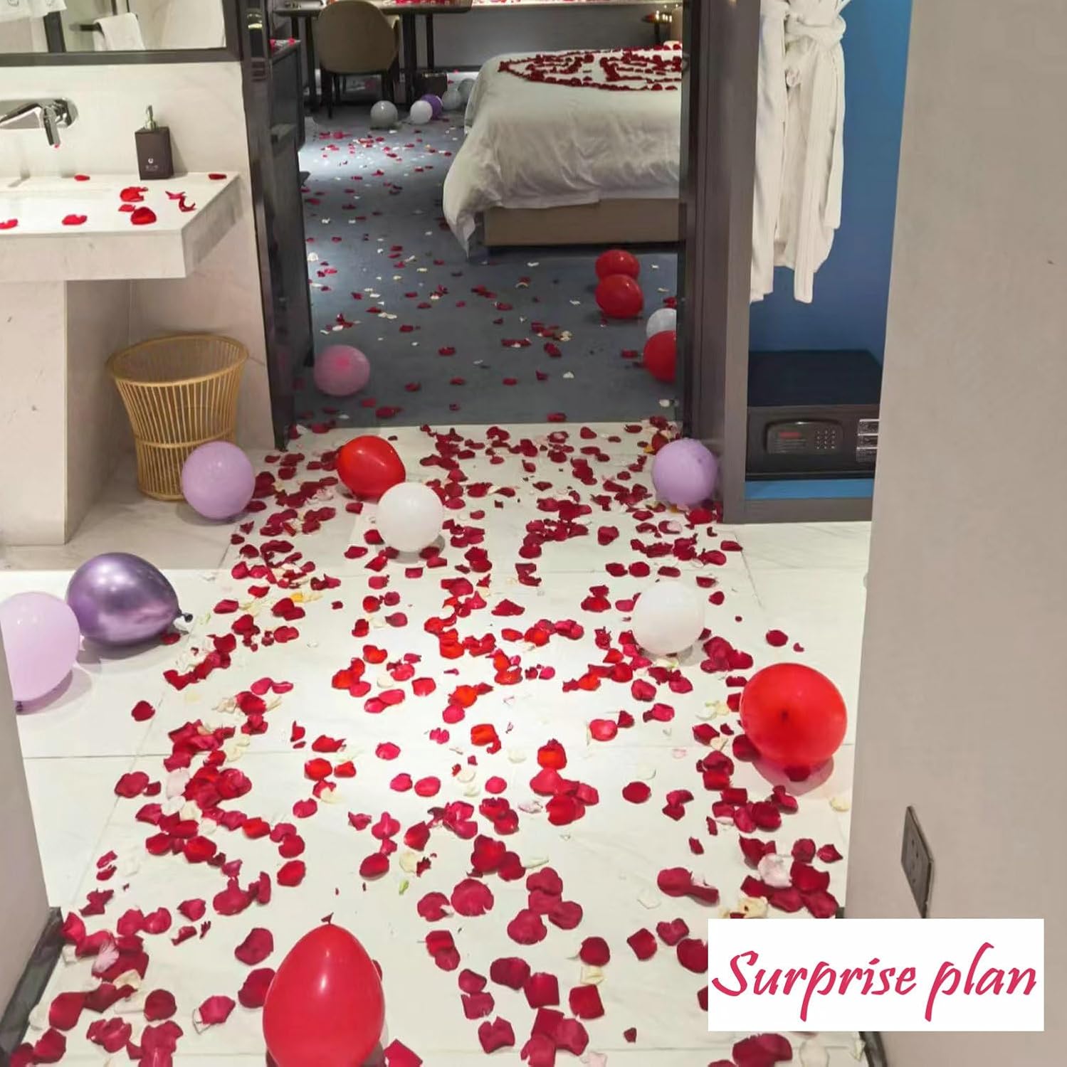 2200 PCS Dark-Red Silk Rose Petals for Romantic Night,Wedding,Proposal Anniversary Flower Decorations