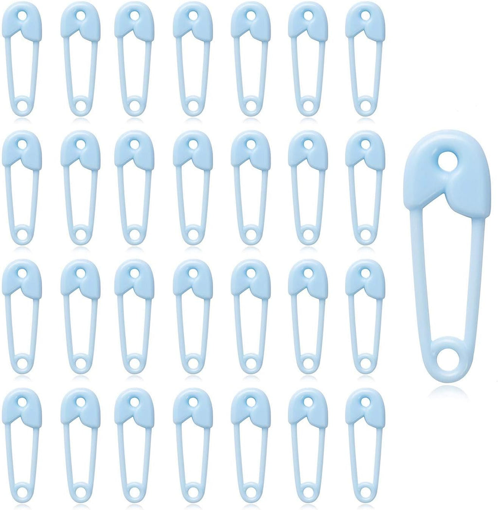 144 Pieces of Plastic Safety Pin Girl Baby Shower Preferred Charm (Blue)