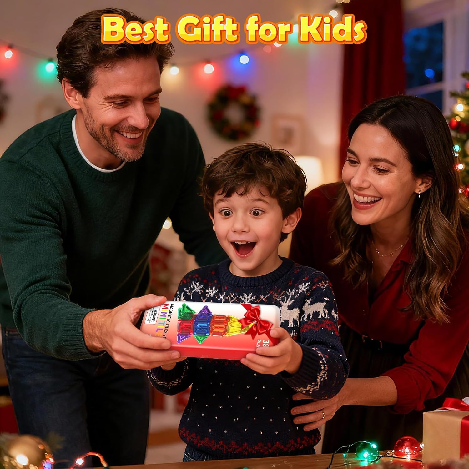 Travel Mini Magnetic Tiles with Case Toddler Road Trip Essentials Set, Magnetic Blocks Building Toys for 3+ Year Old Boys Girls Preschool Montessori Sensory Learning Birthday Gifts